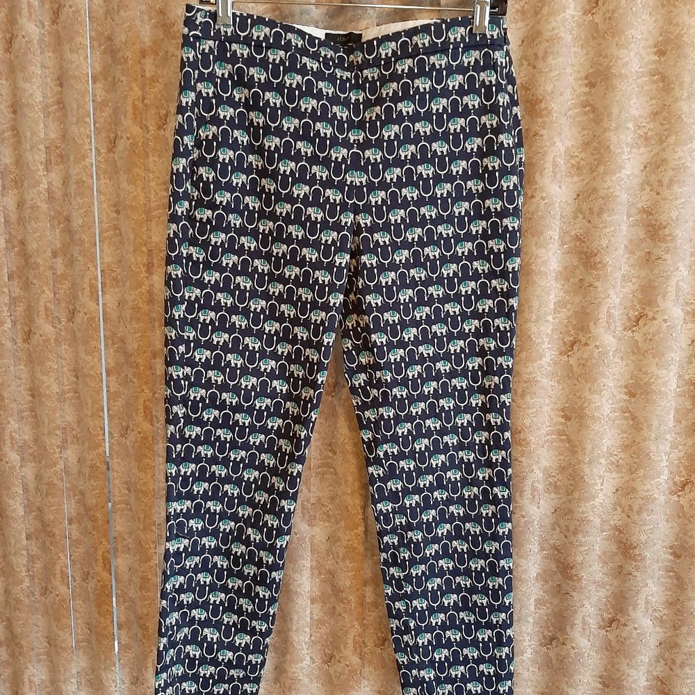 EUC Elephant print crop pants size 8